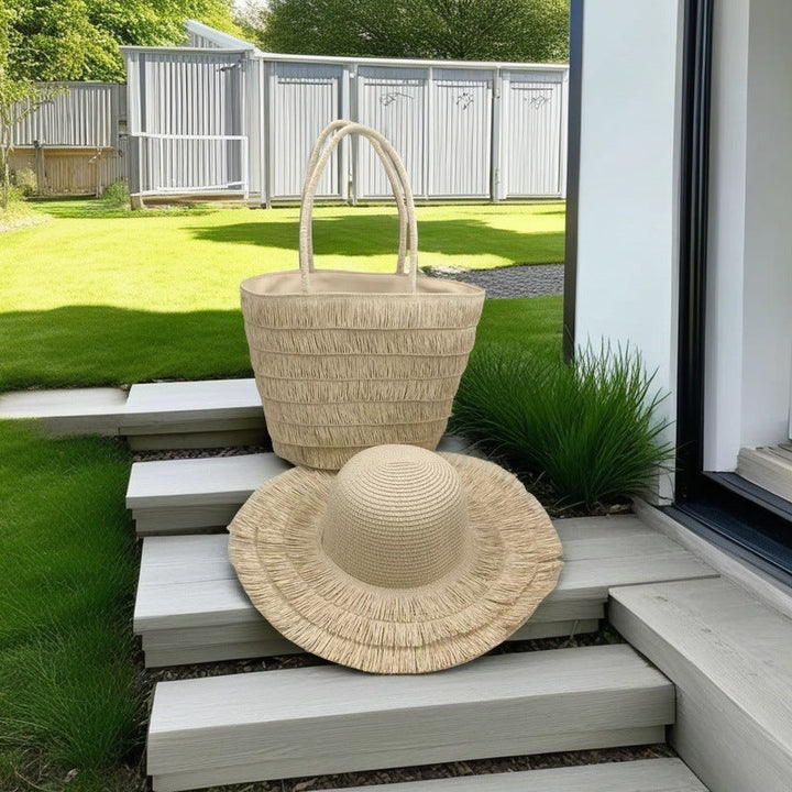 Beach basket with classic sun protection Kalsten