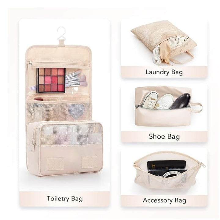 Travel cosmetics set with compartments and practical organizer Kalsten