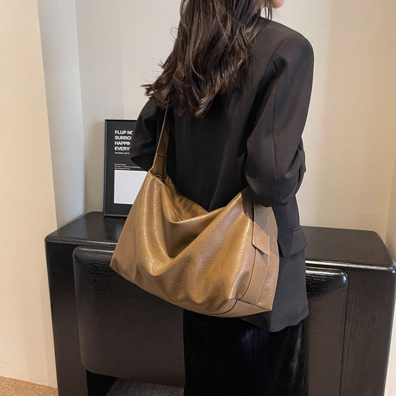Slouchy Leather Shoulder Bag Acalora