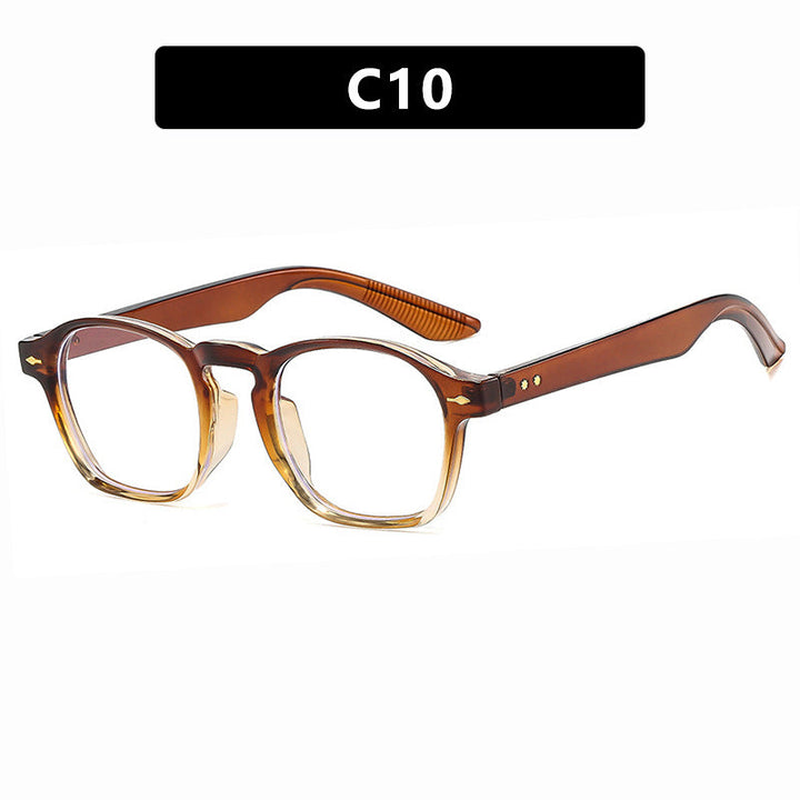 Ladies fashionable rectangular glasses with transparent frame Kalsten