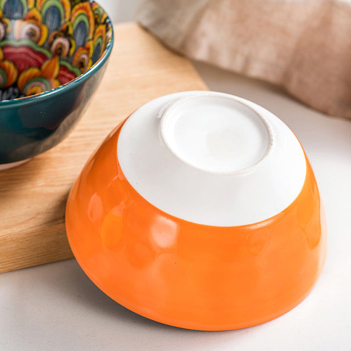 Decorative Artisan Dinner Bowls Set