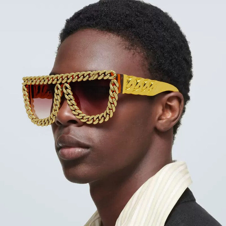 Women's sunglasses with eye-catching chain frame Kalsten