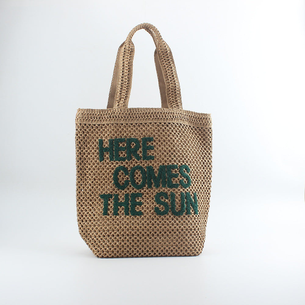 Handcrafted macrame bags with quote elements Kalsten