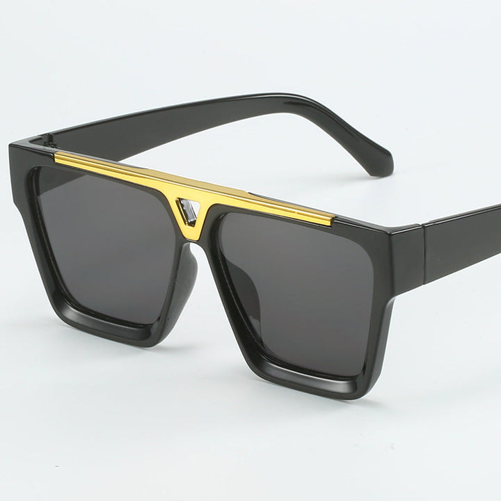 Ladies fashionable oversized sunglasses with stylish golden accent Kalsten