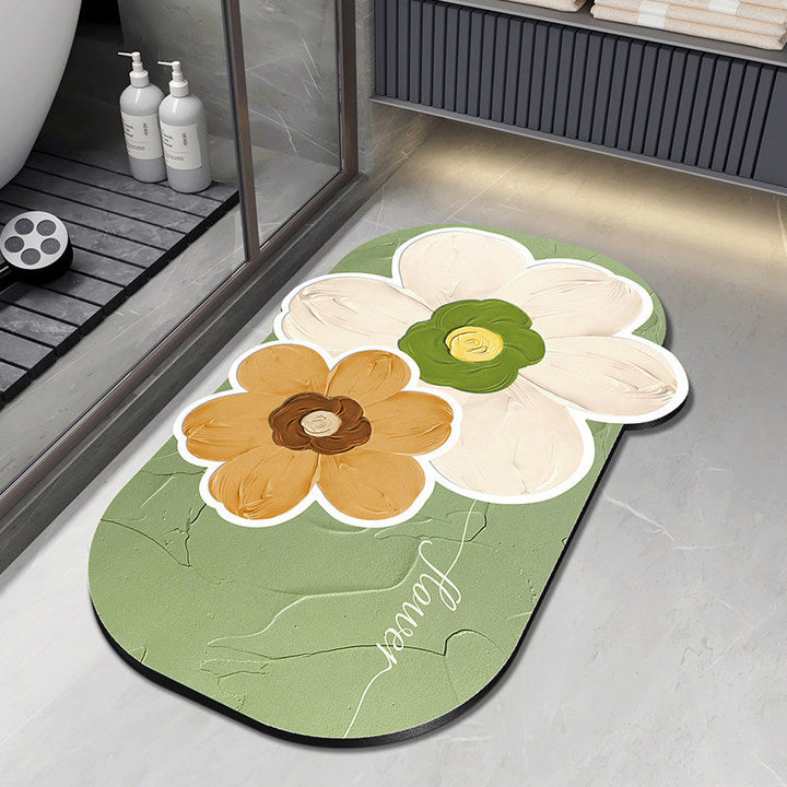 Floral Shaped Bath Mat Kalsten