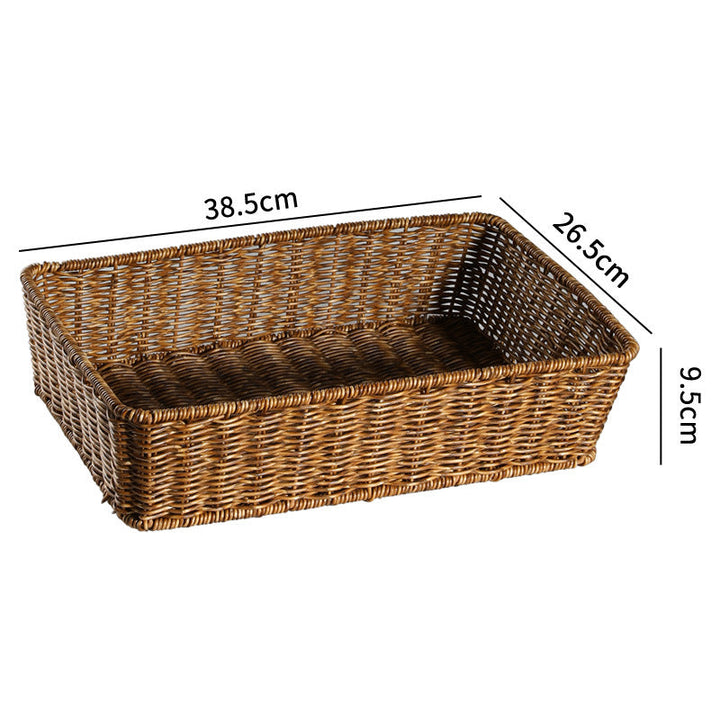 Handcrafted Rectangular Woven Storage Basket Kalsten