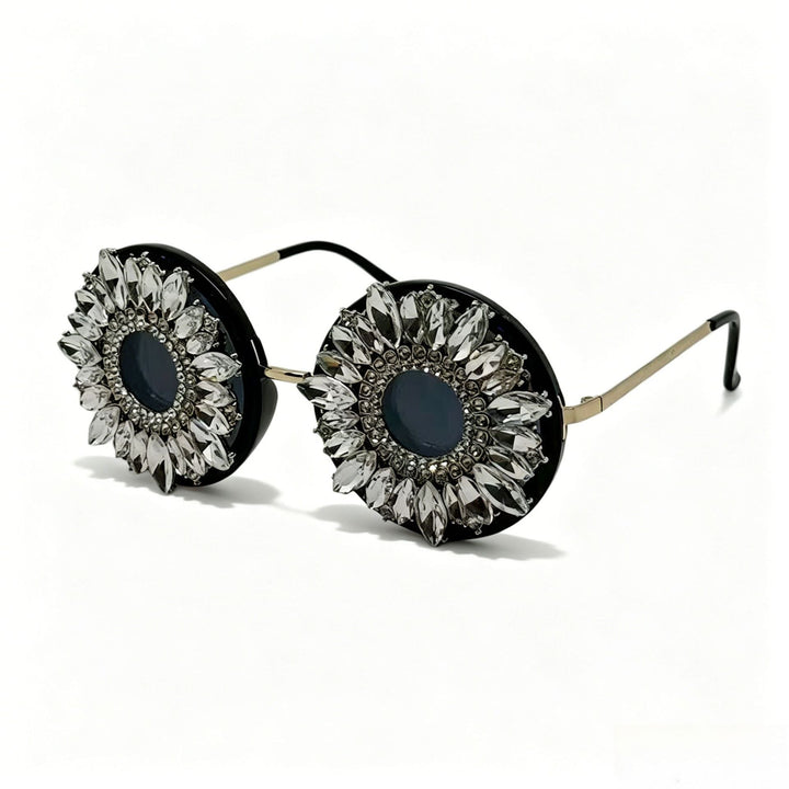 Ladies Glamorous Sunglasses with Floral Crystal Frame Kalsten