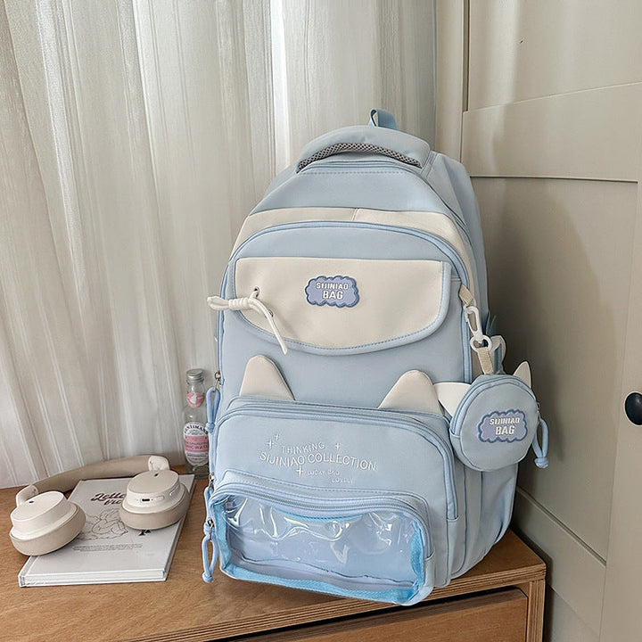 Playful Multi-Compartment School Backpack