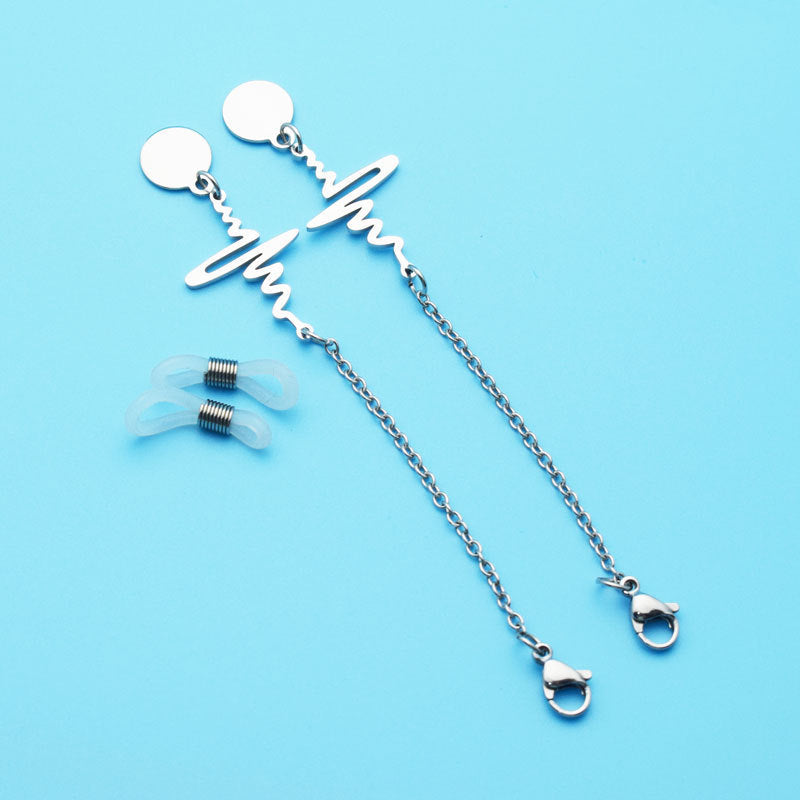 Stylish Heartbeat Design Dangle Earrings Kalsten