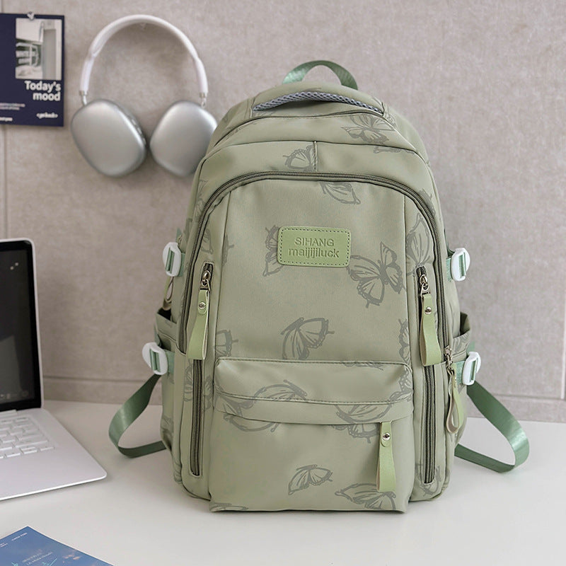 Elegant Floral Patterned School Backpack