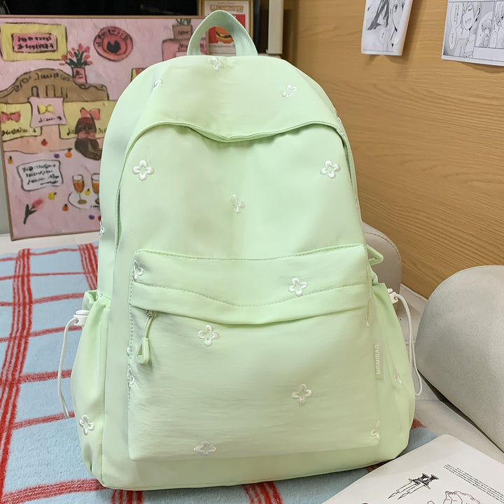 Floral Embroidered Casual School Backpack