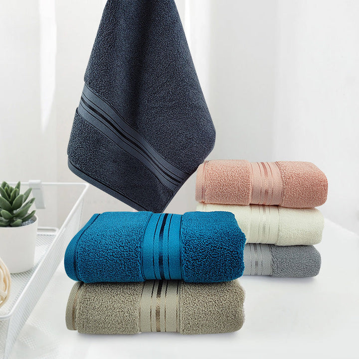 Premium Terry Bath Towel With Elegant Striped Border Kalsten