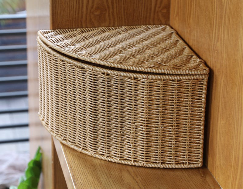 Curved Woven Storage Basket Kalsten