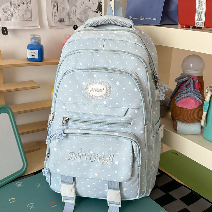 Children's Whimsical Star-Print School Backpack