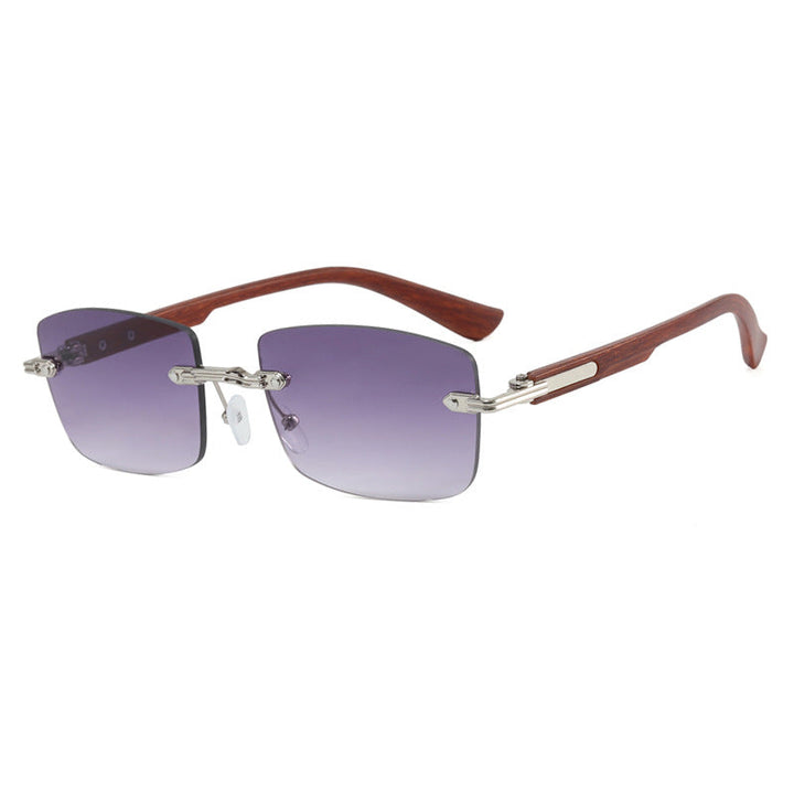 Women square sunglasses with wooden frame and gradient lenses Kalsten