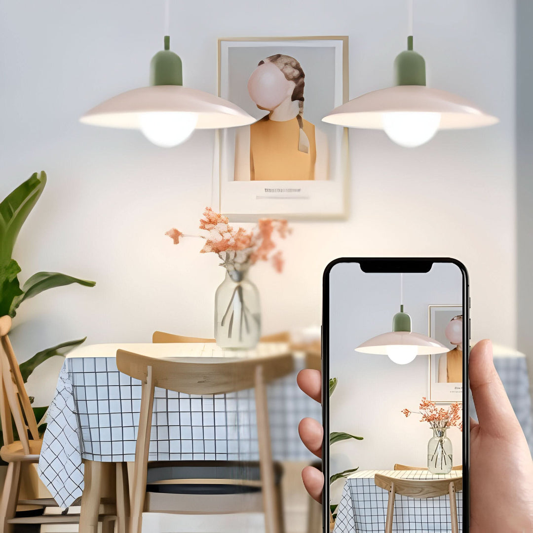 Kalsten | Modern Macaron Bauhaus Pendant Light – Iron Shade