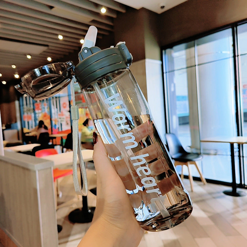 Women Transparent Water Bottle with Ergonomic Lid Kalsten