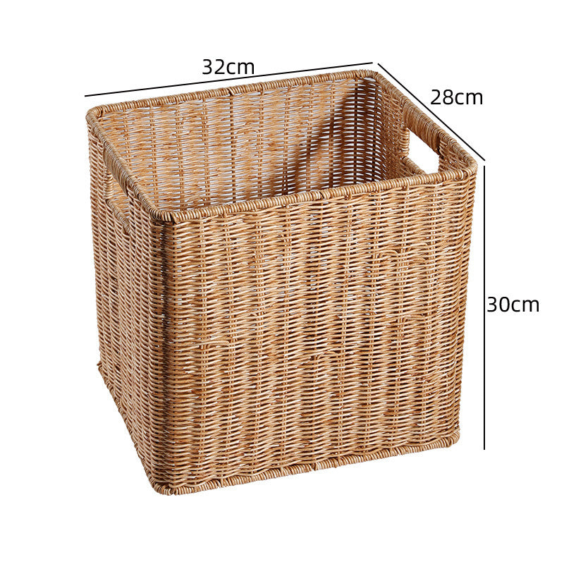 Handcrafted Rectangular Wicker Storage Bin Kalsten