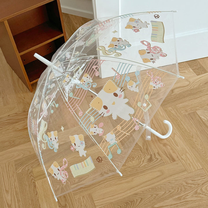 Women's Transparent Folding Umbrella with Playful Animal Design Kalsten