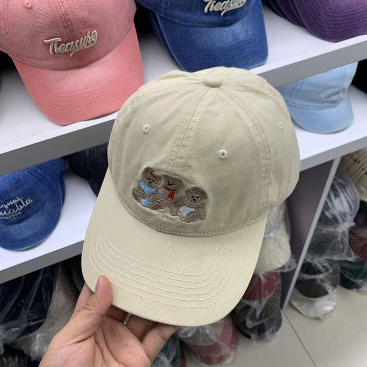 Women's Casual Embroidered Teddy Bear Baseball Cap Kalsten