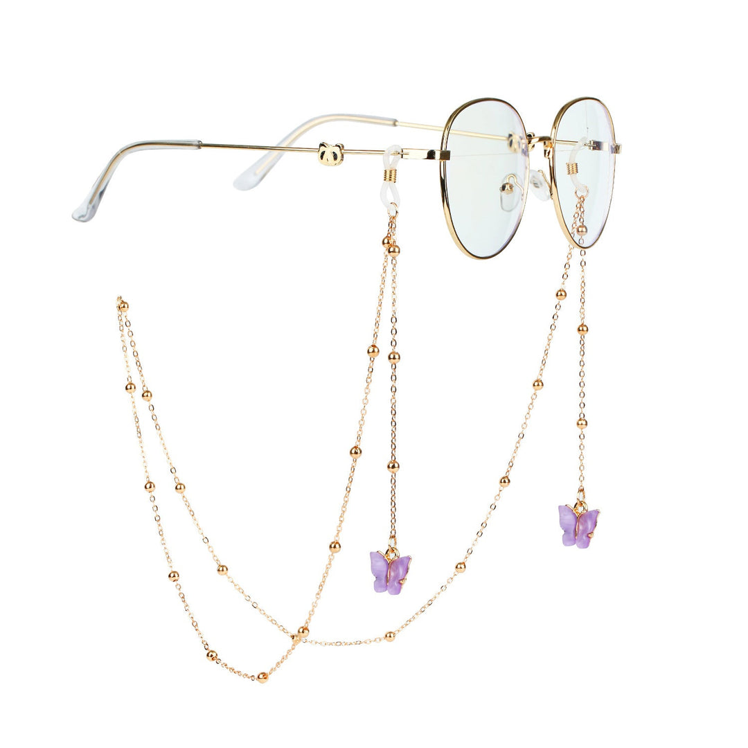 Glasses chain with butterfly pendants Kalsten