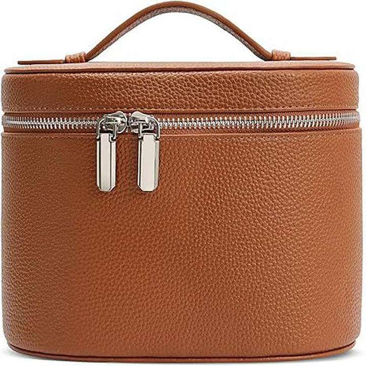 Cosmetic bag with practical carrying handle and double zipper Kalsten