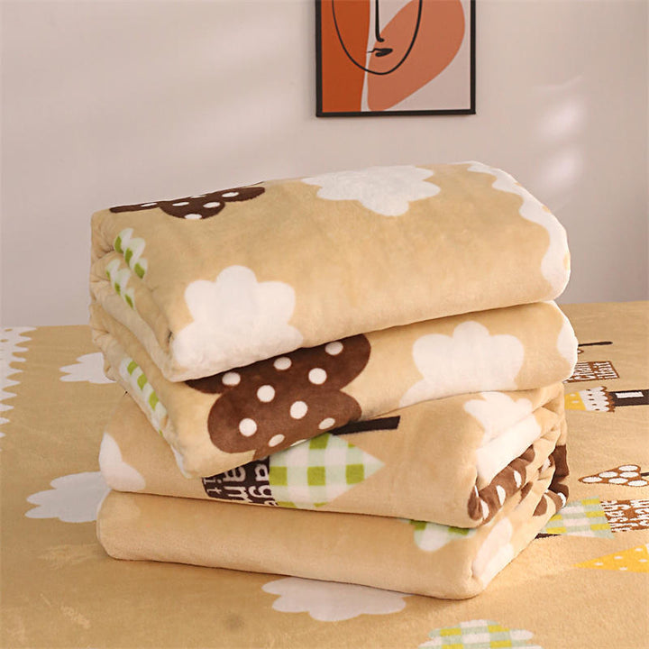 Women Cozy Fleece Blanket with Stars and Moons Kalsten
