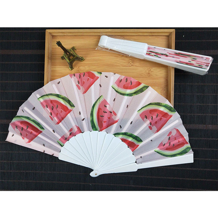 Ladies decorative fan with shimmering shell pattern Kalsten