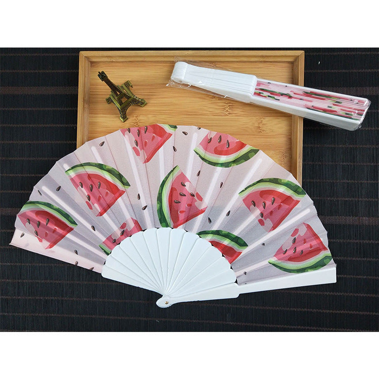Ladies fan with shimmering scale patterns Kalsten