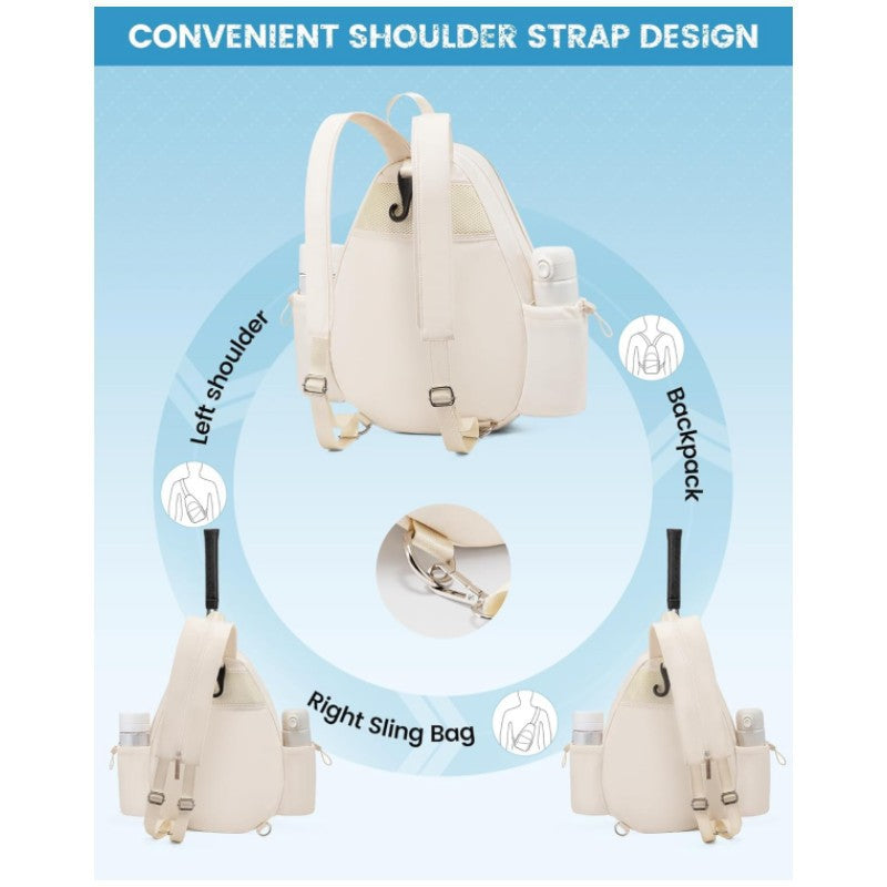 Quilted Tennis Racket Backpack Acalora