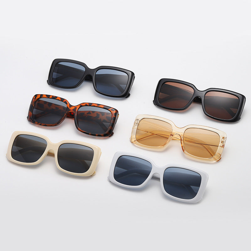 Women's fashionable square sunglasses with transparent frame and innovative design Kalsten