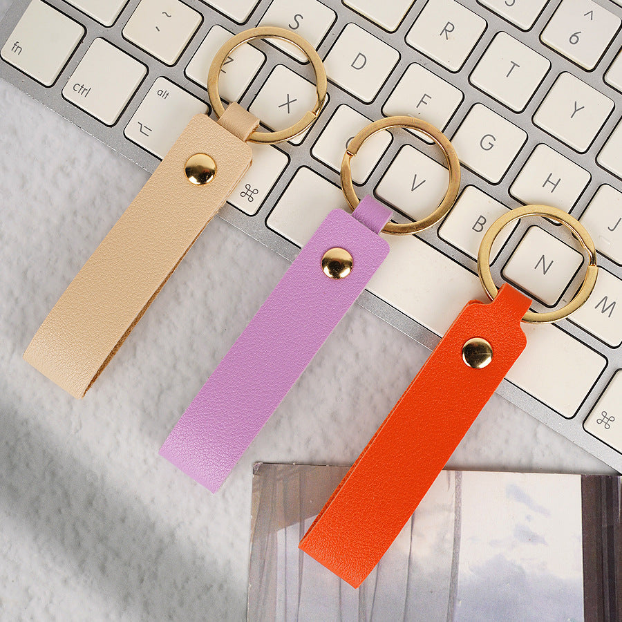 Unisex keychain made of high-quality artificial leather with practical loop Kalsten