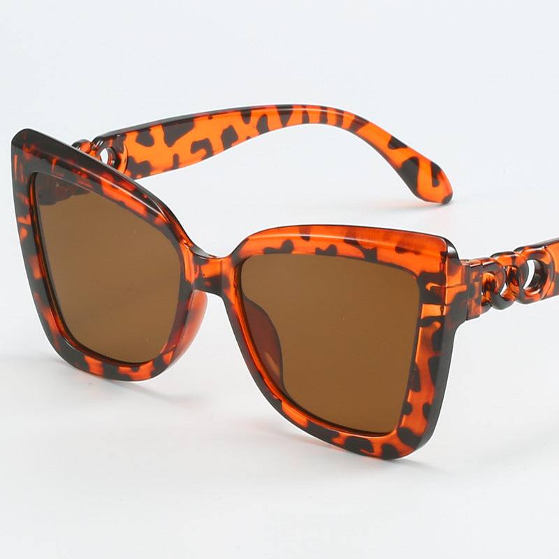 Ladies modern cat-eye sunglasses with clear frame and UV protection Kalsten