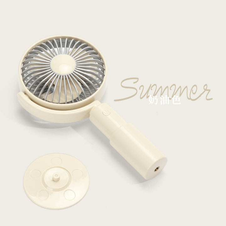 Ladies Portable Hand Fan with Ergonomic Grip and Rotatable Head Kalsten