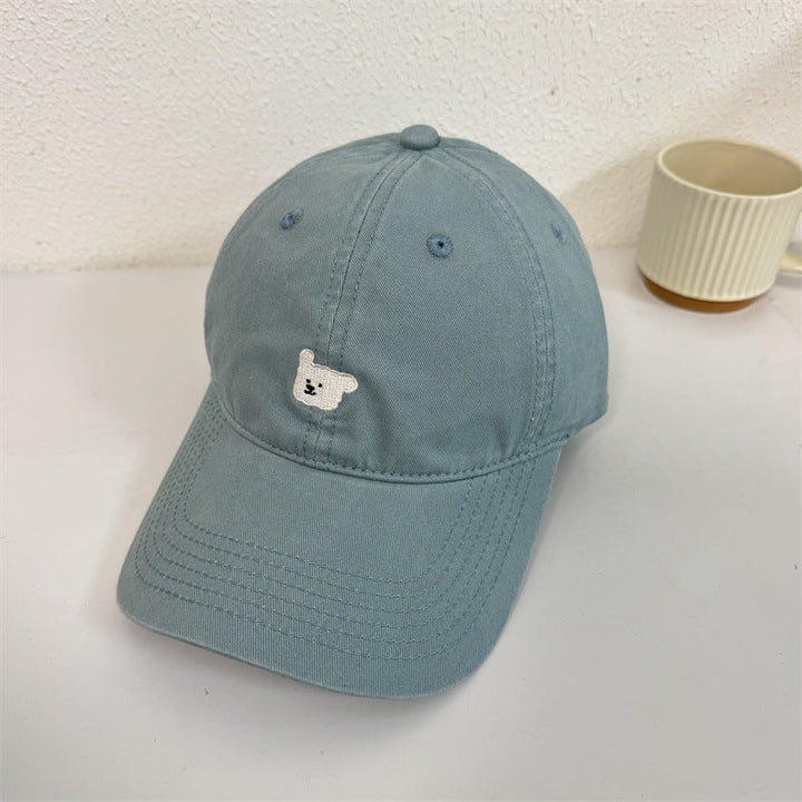 Women's Cute Embroidered Bear Cap Kalsten