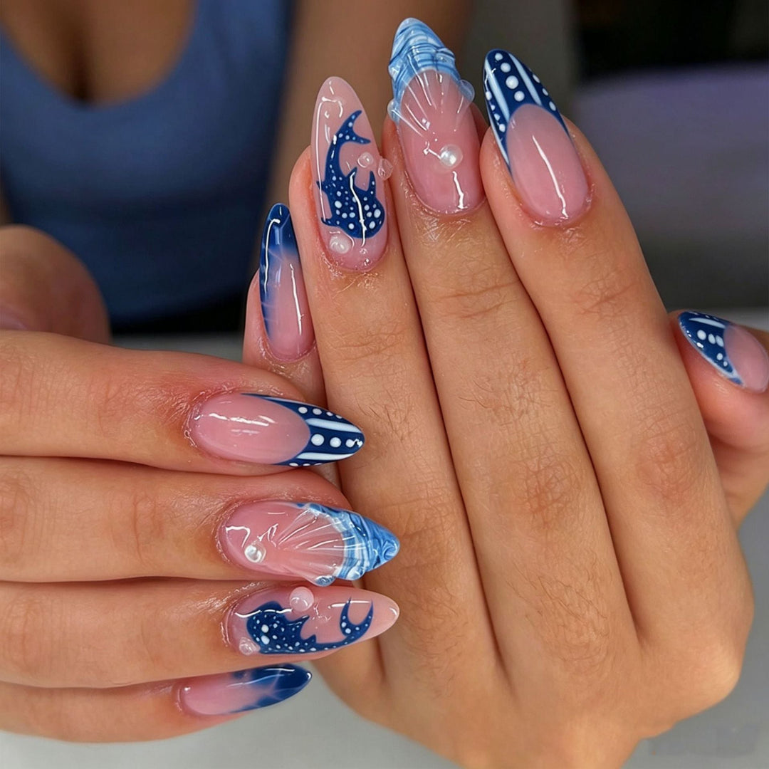 Elegant Press-On Nail Tips with Decorative Bow Kalsten