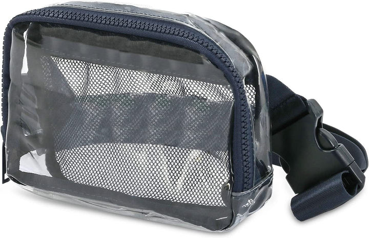 Transparent shoulder bag with mesh side pockets Kalsten