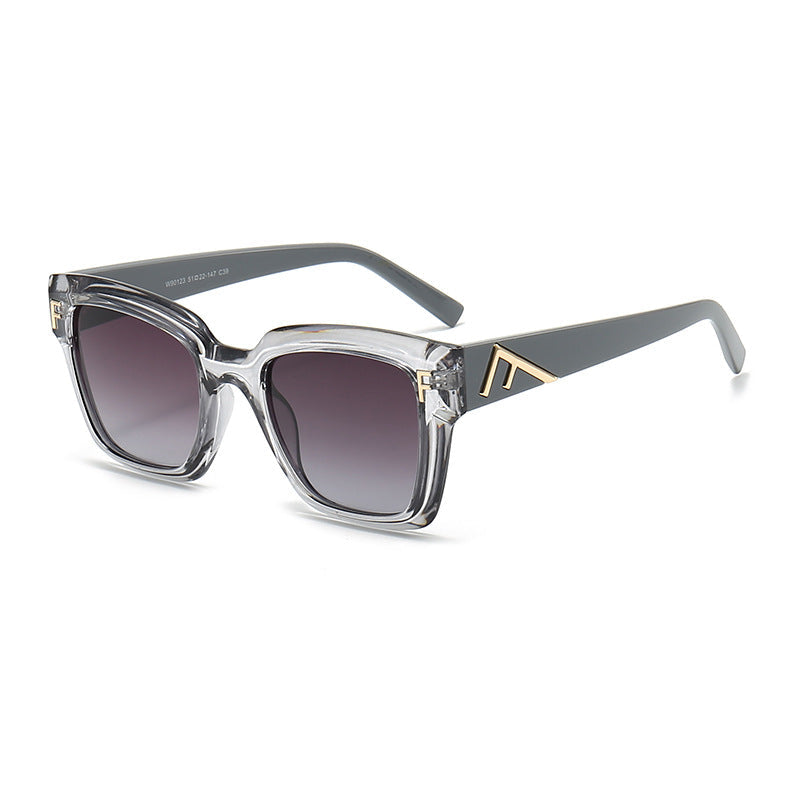Ladies fashionable square sunglasses with gold details Kalsten