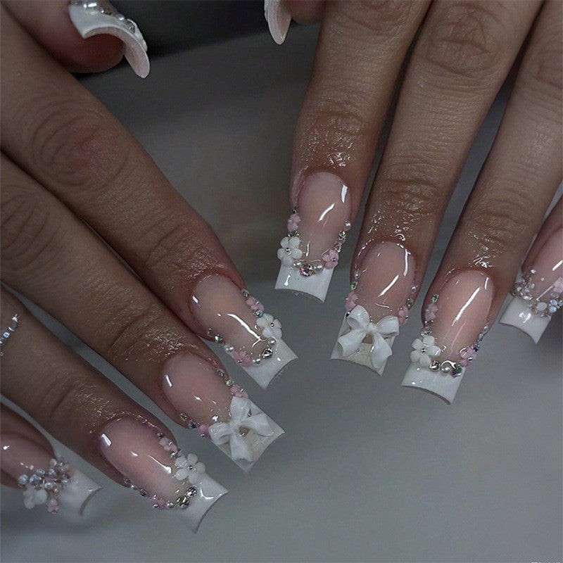 Premium French Tip Press-On Nails Acalora