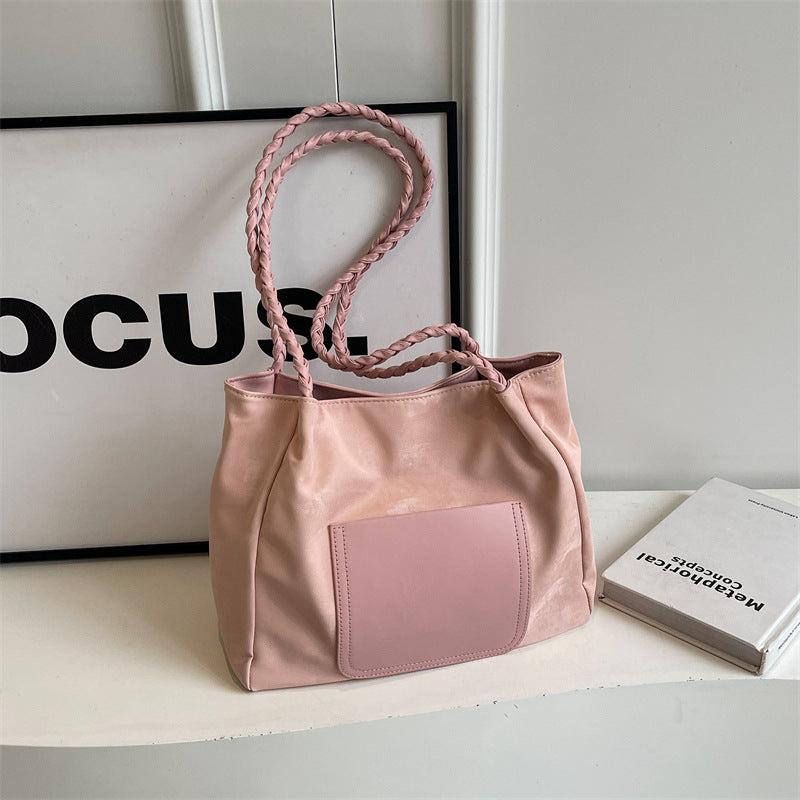 Stylish Braided Handle Handbag Acalora