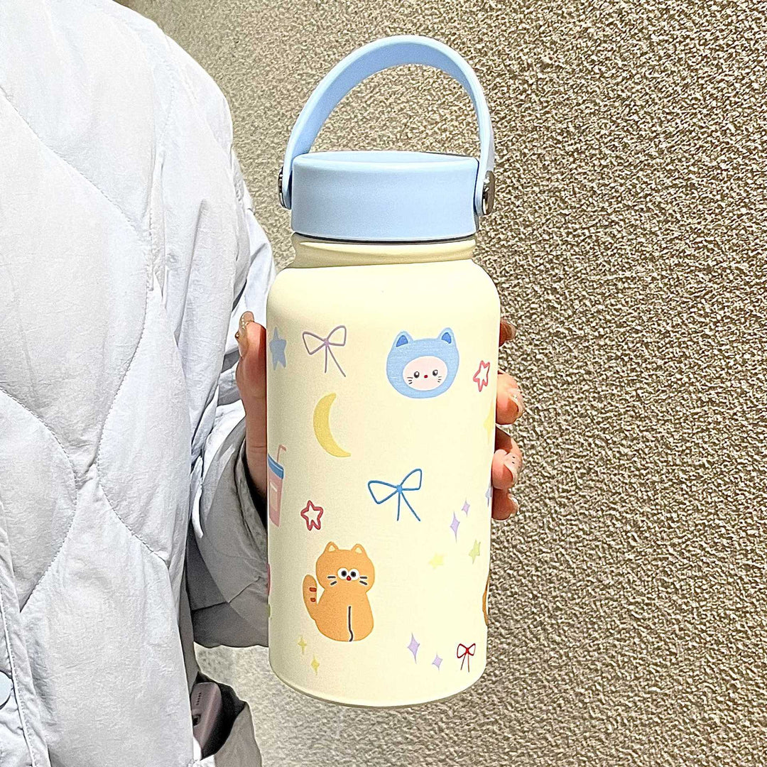 Women’s insulated bottle with practical carrying bag and playful design Kalsten