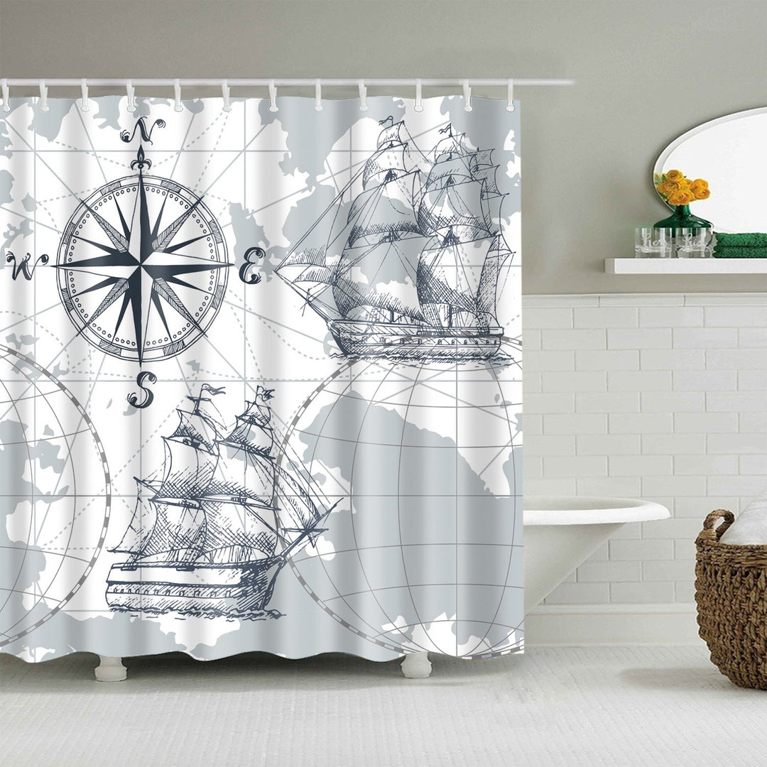 Floral Patterned Bathroom Shower Curtain Kalsten