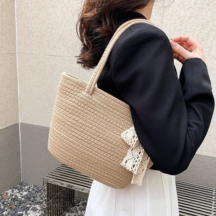 Women's handbag with decorative crochet tape Kalsten