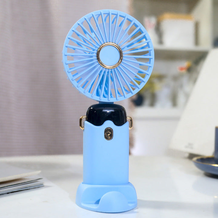 Ladies portable handheld fan with USB charging function and flexible tilt Kalsten