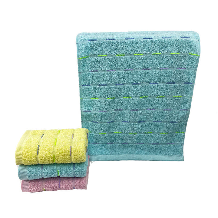 Terry Bath Towel With Luxurious Check Pattern Kalsten