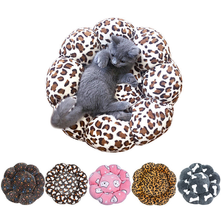 Cozy Round Plush Dog Bed