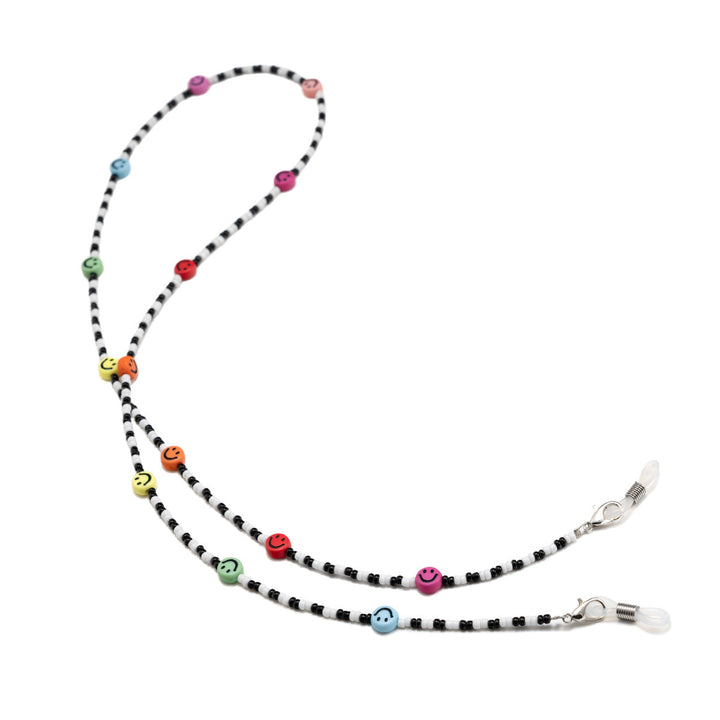 Colorful Beaded Smile Face Eyewear Chain Kalsten