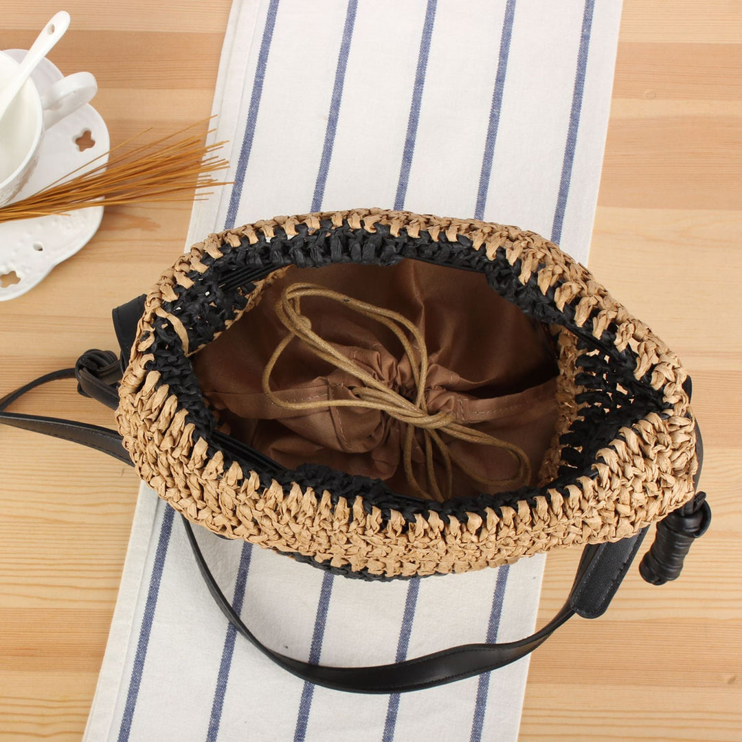 Braided crossbody bag with drawstring closure Kalsten
