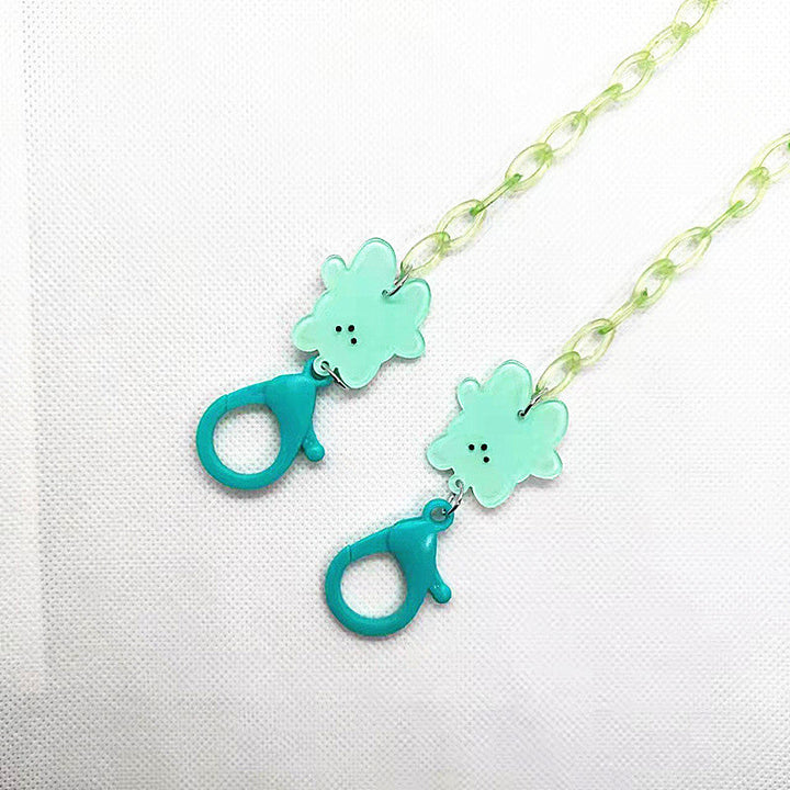 Playful glasses holder chain with floral motif Kalsten