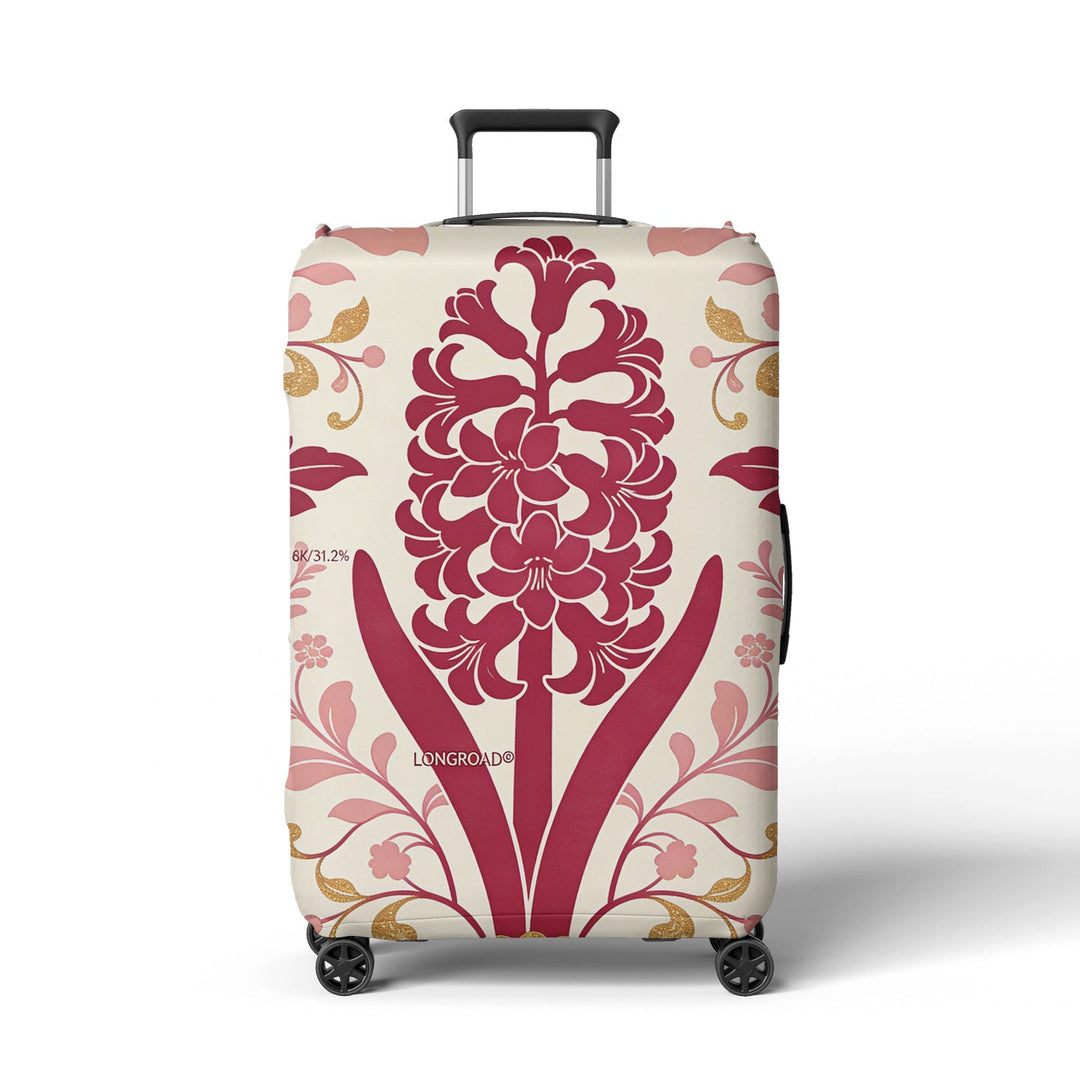Women’s suitcase cover with floral lavender pattern Kalsten